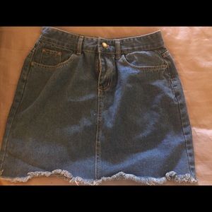 NWOT jean skirt, size medium or 6-8